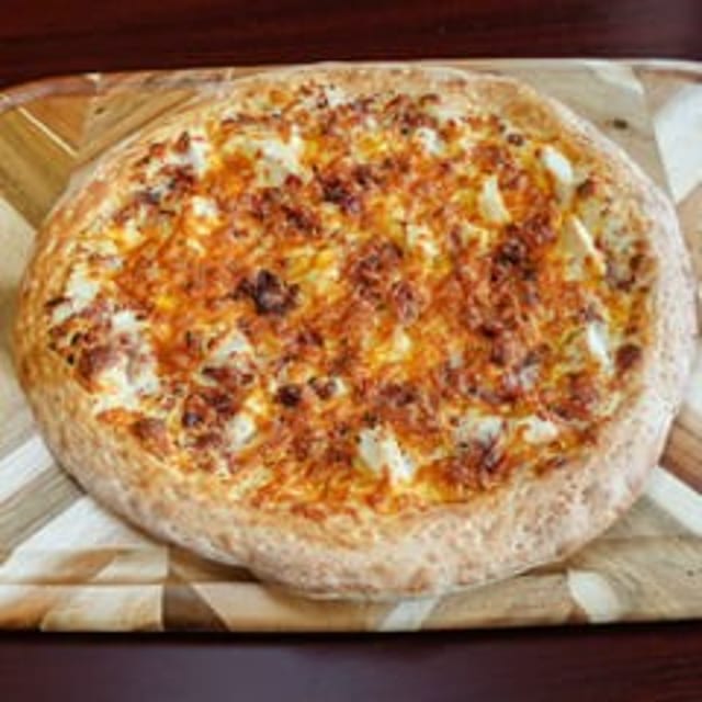 Chicken Bacon Cheddar Ranch Pizza.