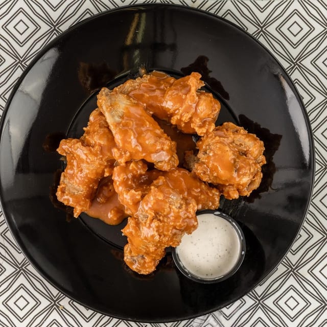 Hot Buffalo Boneless Wings.