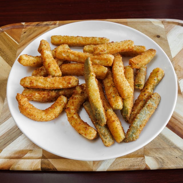 Breaded Zucchini Planks.